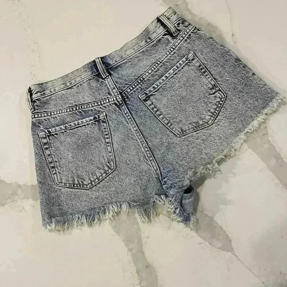 PacSun Vintage High Rise Denim Jean Distressed Shorts Women's Size 28 Button Fly - Picture 5 of 7
